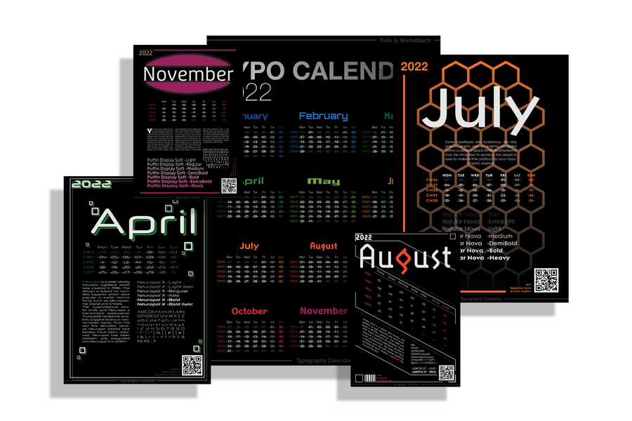 Typography Calender 2022 - 0 - First