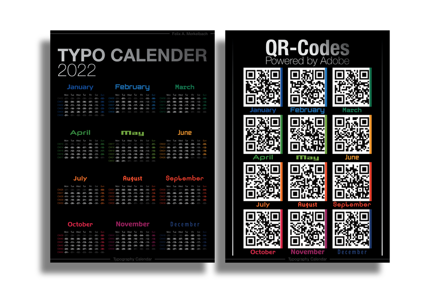 Typography Calender 2022 - 1 - Sec-Last